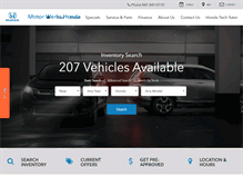 Tablet Screenshot of motorwerkshonda.com